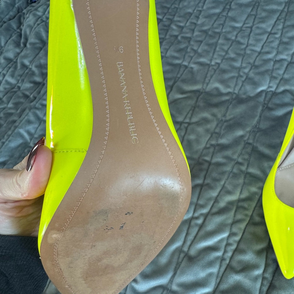 Banana Republic Neon Yellow Heels - Picture 5 of 5